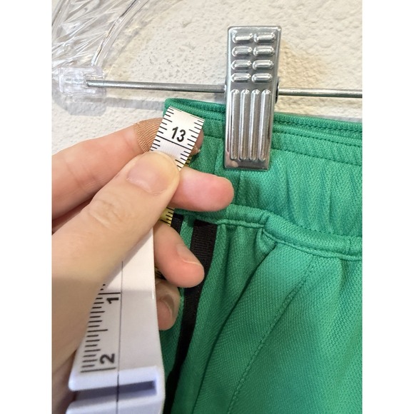 NWT ADIDAS 3-Stripe Men's Training Green/Black Stripes 2 Pockets Shorts 9" - Picture 3 of 9